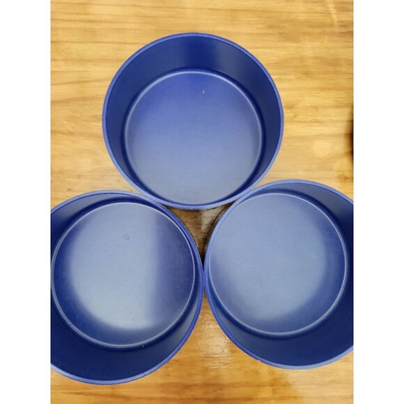 Heller Massimo Vignelli Blue Bowl Melamine Cereal Soup MCM Stackable Vtg 3 - Picture 5 of 5